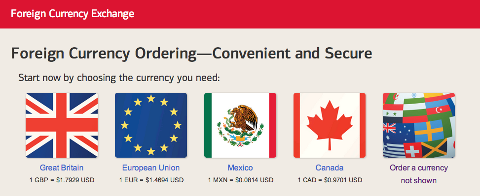 bank of america foreign currency rates